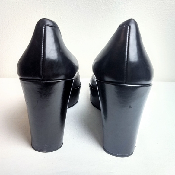 Marc by Marc Jacobs Patent Leather Black Wedge Heel Dressy Professional Pumps - Picture 5 of 9